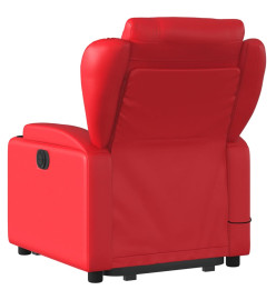 Fauteuil inclinable de massage Rouge Similicuir