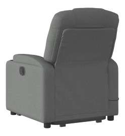 Fauteuil inclinable de massage électrique Gris foncé Tissu