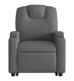 Fauteuil inclinable de massage électrique Gris foncé Tissu