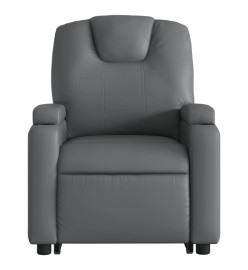 Fauteuil inclinable électrique gris similicuir