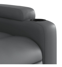 Fauteuil inclinable électrique gris similicuir