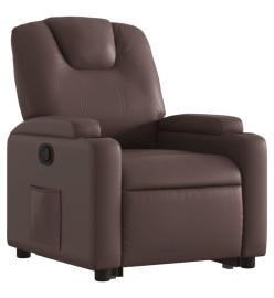 Fauteuil inclinable marron similicuir