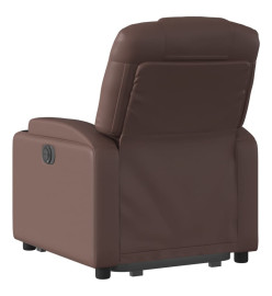 Fauteuil inclinable marron similicuir