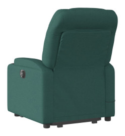 Fauteuil inclinable de massage électrique Vert foncé Tissu