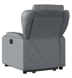 Fauteuil inclinable électrique gris similicuir