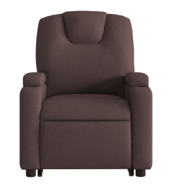 Fauteuil inclinable électrique marron foncé tissu