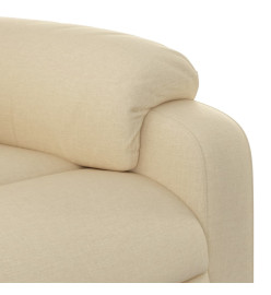 Fauteuil inclinable de massage Crème Tissu