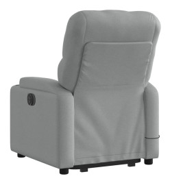 Fauteuil de massage inclinable Gris clair Tissu