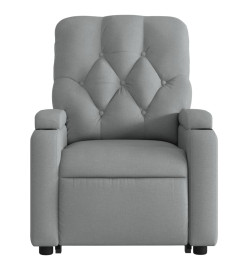 Fauteuil de massage inclinable Gris clair Tissu