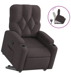 Fauteuil inclinable marron foncé tissu