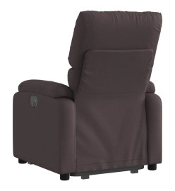 Fauteuil inclinable électrique marron foncé tissu