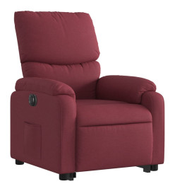 Fauteuil inclinable électrique rouge bordeaux tissu