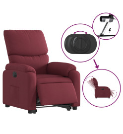 Fauteuil inclinable électrique rouge bordeaux tissu