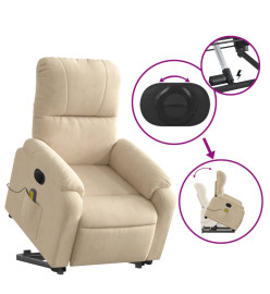 Fauteuil inclinable de massage électrique crème