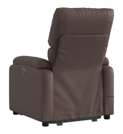 Fauteuil inclinable de massage électrique marron similicuir