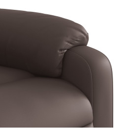 Fauteuil inclinable de massage électrique marron similicuir