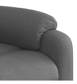 Fauteuil inclinable de massage électrique Gris foncé Tissu