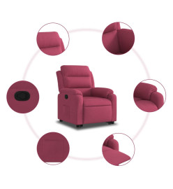 Fauteuil inclinable Rouge bordeaux Velours