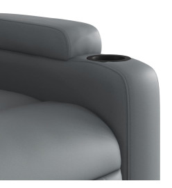 Fauteuil inclinable de massage électrique gris similicuir