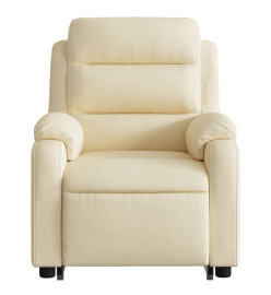 Fauteuil inclinable de massage Crème Tissu