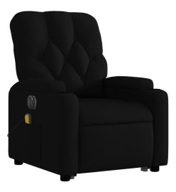 Fauteuil inclinable de massage électrique Noir Tissu