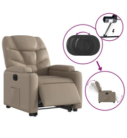 Fauteuil inclinable électrique cappuccino similicuir