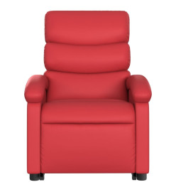 Fauteuil inclinable de massage électrique rouge similicuir