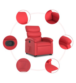 Fauteuil inclinable Rouge Similicuir