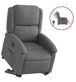 Fauteuil inclinable électrique gris foncé tissu