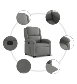 Fauteuil inclinable électrique gris foncé tissu