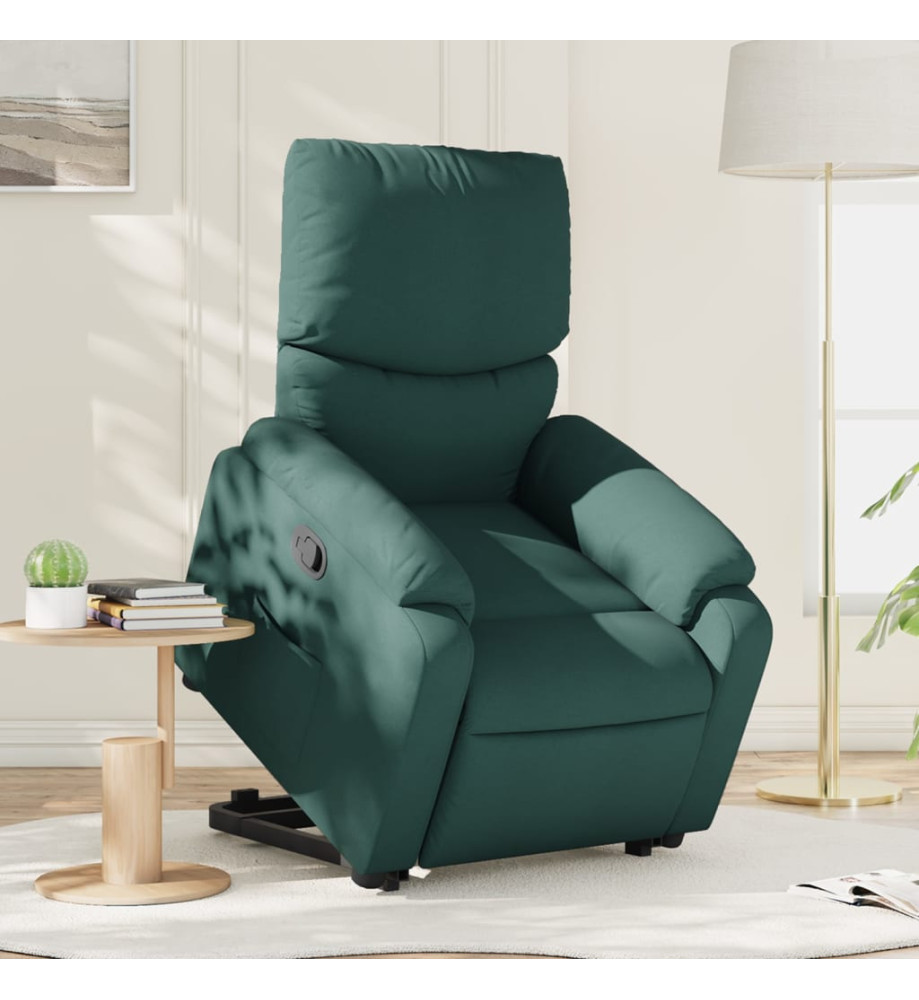 Fauteuil inclinable vert foncé tissu