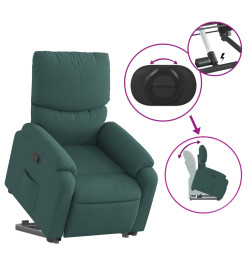 Fauteuil inclinable vert foncé tissu