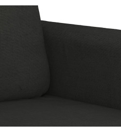 Ensemble de canapés 3 pcs avec coussins Noir Tissu