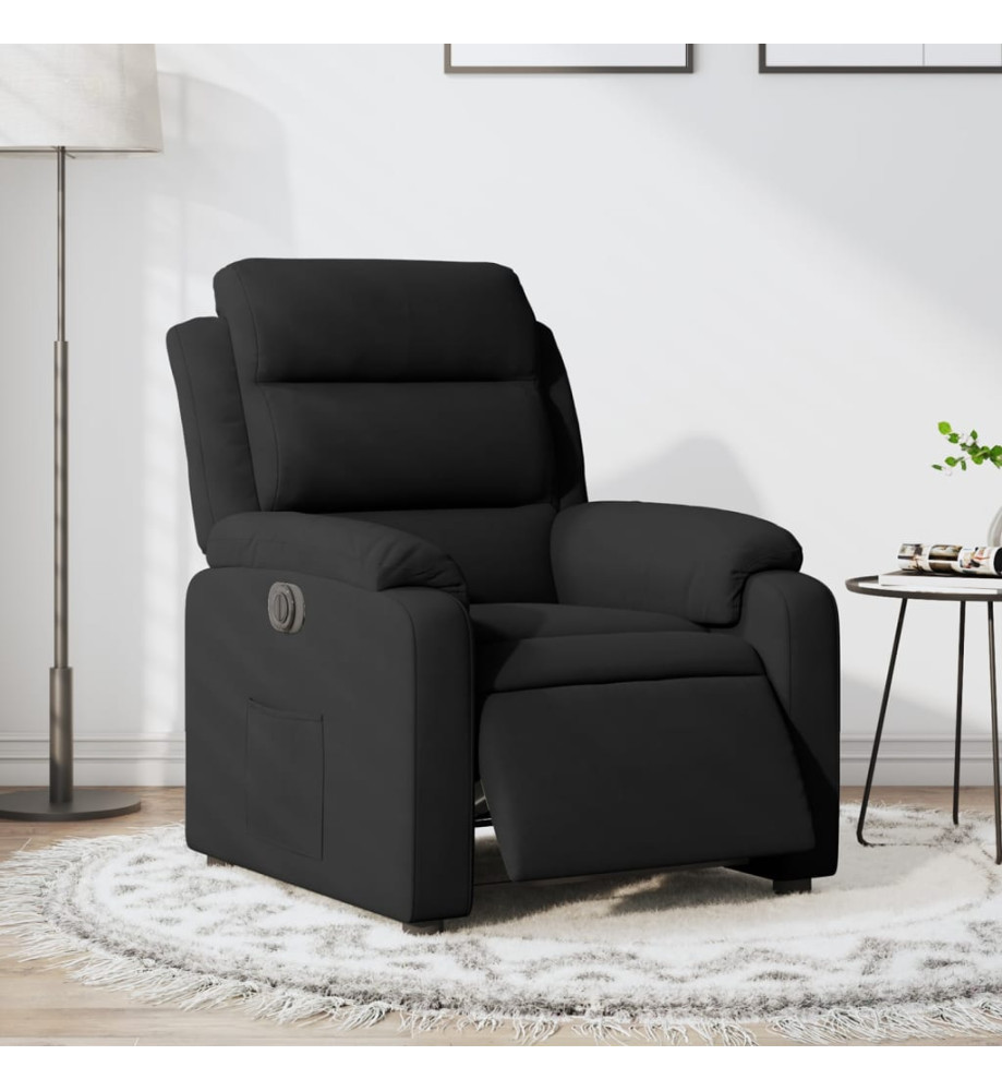 Fauteuil inclinable électrique noir velours