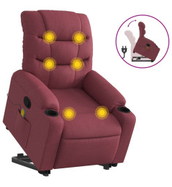 Fauteuil inclinable de massage Rouge bordeaux Tissu