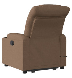 Fauteuil inclinable de massage électrique Marron Tissu