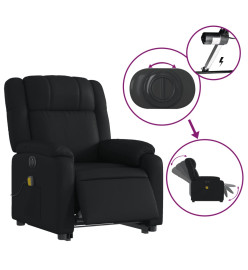 Fauteuil inclinable de massage électrique noir similicuir