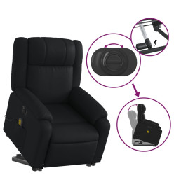 Fauteuil inclinable de massage électrique noir similicuir