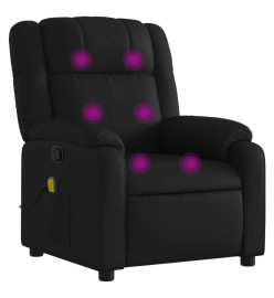 Fauteuil de massage inclinable Noir Similicuir