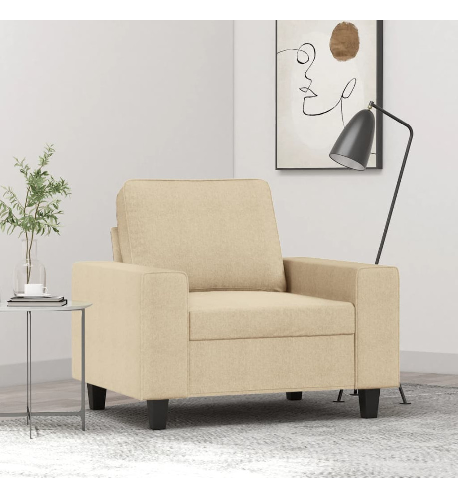 Fauteuil Crème 60 cm Tissu