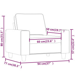 Fauteuil Crème 60 cm Tissu