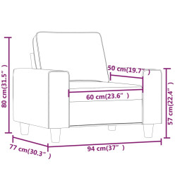 Fauteuil Taupe 60 cm Tissu