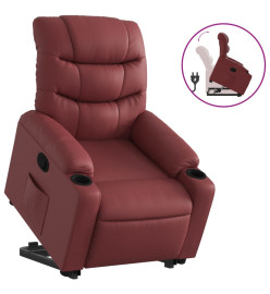 Fauteuil inclinable Rouge bordeaux Similicuir