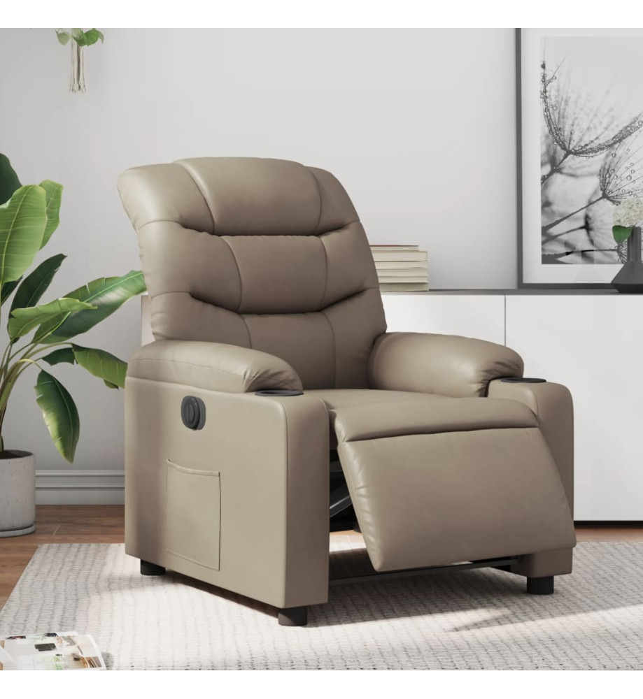 Fauteuil inclinable électrique Cappuccino Similicuir