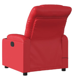 Fauteuil de massage inclinable rouge similicuir