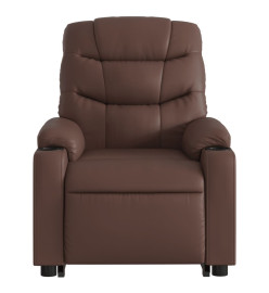 Fauteuil inclinable de massage électrique marron similicuir