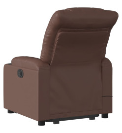 Fauteuil inclinable de massage Marron Similicuir