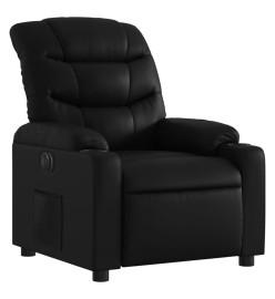 Fauteuil inclinable électrique Noir Similicuir