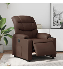 Fauteuil inclinable électrique Marron Similicuir