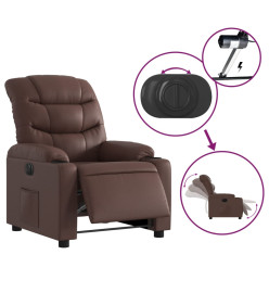 Fauteuil inclinable électrique Marron Similicuir